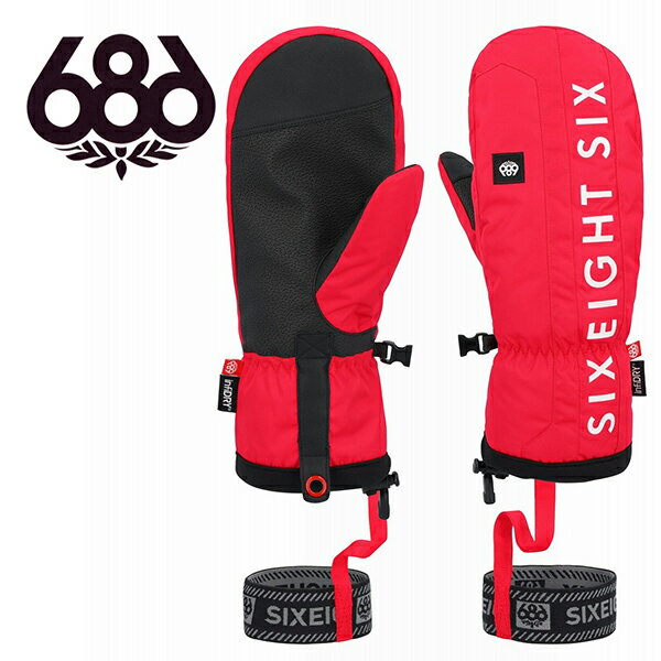 送料無料 手袋 686 SIX EIGHT SIX シックスエイトシックス TEAM MERINO MITT メンズ ミトン スノーグローブ グローブ スノボ スノーボード スキー ウインタースポーツ M2WGLV107 2024-2025冬新作 24-25 24/25 25%off