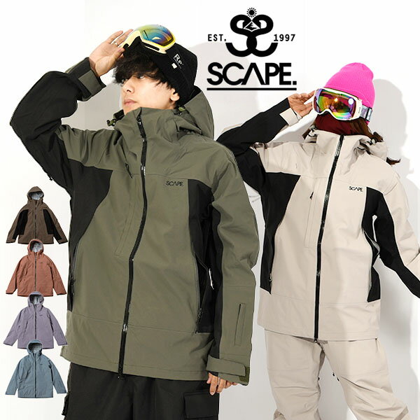 10月発送予定！ 送料無料 スノーボードウェア SCAPE エスケープ POW JACKET メンズ パウ ジャケット スノボ スノーボード スノーウェア 71124301 2024-2025冬新作 24-25