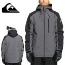 30%off 送料無料 スノーウェア QUIKSILVER クイックシルバー MISSION BLOCK JACKET メンズ ジャケット フード スノボ スノーボード スキー スノーボードウエア QJK243401