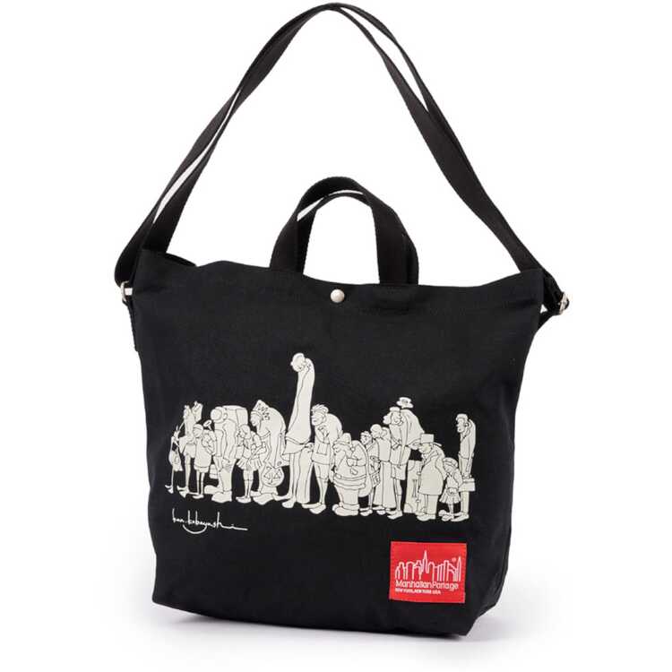 マンハッタンポーテージ MANHATTAN PORTAGE フォート ワドワース ショルダー バッグ M キャンバスアート 2022 [カラー：ブラック] [サイズ：W41/27.5×H34×15cm] #MP1491CVLART22-1000 【あす楽 送料無料】【スポーツ・アウトドア アウトドア バッグ】