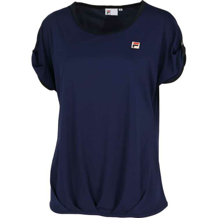 FILA ゲームシャツ(レディース) [サイズ：L] [カラー：フィラネイビー] #VL2698-20 2023FW【送料無料】【スポーツ・アウトドア テニス レディースウェア】