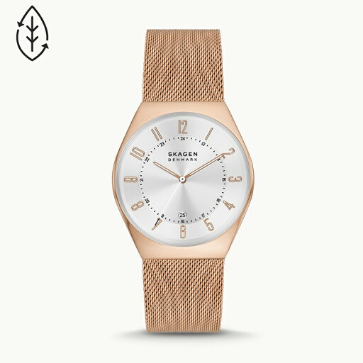 スカーゲン Grenen 三針日付 ローズゴールドトーン ステンレススチール メッシュウォッチ #SKW6818 送料無料 SKAGEN スカーゲン Grenen 三針日付 ローズゴールドトーン ステンレススチール メッシュウォッチ #SKW6818 送料無料 SKAGEN