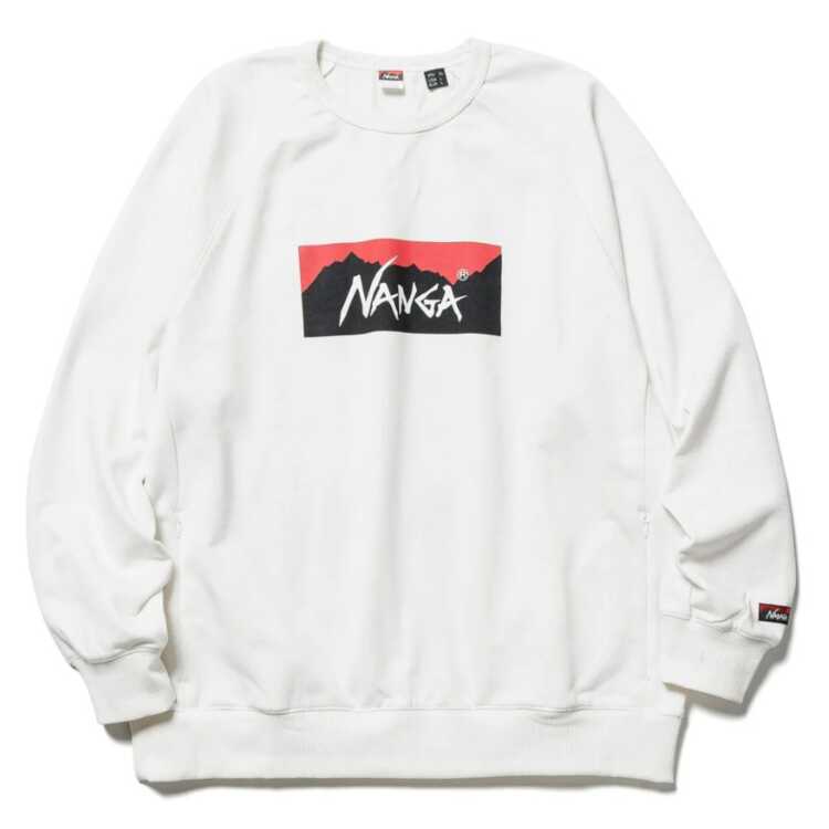 iK NANGA GRnCubh{bNXSXEFbgVc(Y) [TCYFXL] [J[FzCg] #N1blWHH5-WHT 2024SSyy zyX|[cEAEghA AEghA EFAzyECO HYBRID BOX LOGO SWEATSHIRTz