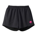 デサント インナーポケット付きバレーボールパンツ (レディース) ブラック×マゼンタ L #DVWWJD80-BKMZ DESCENTE
