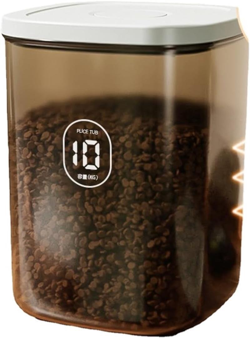 ペットフード ストッカー 真空 自動排気 ペットフード 収納バケツ 犬餌 猫餌 保存容器 真空ストッカー ..