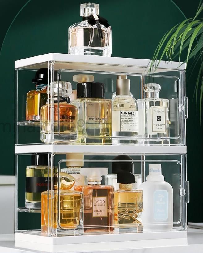 収納ボックス アクリル香水ホルダー 透明 防水・防塵 香水ディスプレイ ファッション収納ラック デスク..