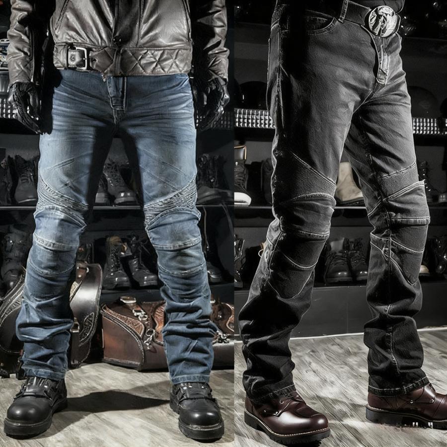 バイクパンツ メンズ　ライダーパンツ プロテクター付き ジーンズ デニム バイクウェア オートバイ 転..