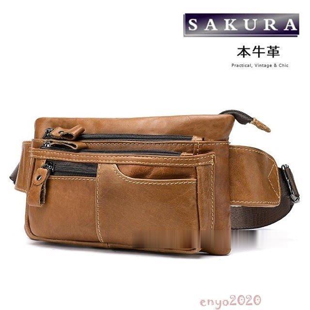 本革 厳選牛革 ミニウエストバッグ ウエストポーチ ショルダーバッグ 腰ポーチ メンズ レディース ヒッ..