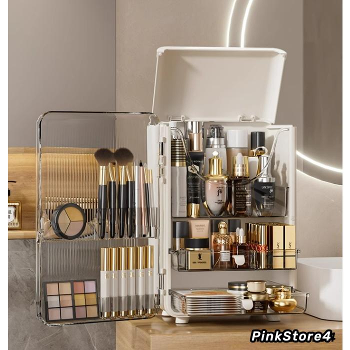 メイクボックス 大容量 持ち運び メイクケース メイクポーチ メイク収納 コスメ 美容 化粧品 メイク道..