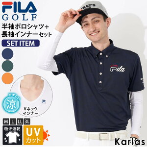 FILA GOLF ե饴 Ⱦµ ݥ  ե Ĺµ Vͥå ʡå   ۴® UVå 糰к ܥ ݡĥ֥  M L LL 3L 礭    