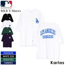 MLB エムエルビー Tシャツ レディース 半袖 メジャーリーグベースボール カジュアル 綿100% ビックシルエット オーバーサイズ 大きめ ロゴ ヤンキース ドジャース アスレチックス 野球 スポーツ M L LL 4L 5L 大きいサイズ 白 黒 karlas