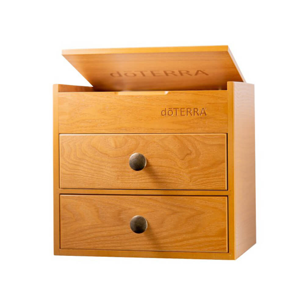 ドテラ ウッドボックス ライトブラウン 窓付き doTERRA 木箱 エッセンシャルオイル 精油 整理箱 3段ボックス 88本 送料無料 プレゼント ギフト karlasのサムネイル