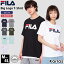 FILA フィラ tシャツ レディース メンズ 半袖 デカロゴ プリント 無地 ペアルック お揃い おしゃれ か..