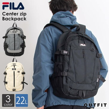 【ポイント10倍】 FILA フィラ リュックサック センタージップバックパック メンズ レディース 大容量 35L 通学 a4 b4 高校生 中学生 女子 女の子 女性 通勤 大人 2層式 ブランド おしゃれ スポーツリュック アウトドア 軽量 軽い 旅行 黒 韓国 ギフト プレゼント