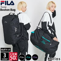 FILA フィラ ボストンバッグ リュック 大容量 約50L 軽い ショルダーバッグ 3way ...