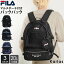 FILA フィラ リュック バックパック メンズ レディース 大容量 収納 21L ワンポイント ロゴ刺繍 マルチポーチ付 ブランド 韓国 おしゃれ カジュアル 男女兼用 ユニセックス 大人 通学 通勤 旅行 黒 トリコロール ブルー ネイビー 入学祝い 父の日 ギフト プレゼント