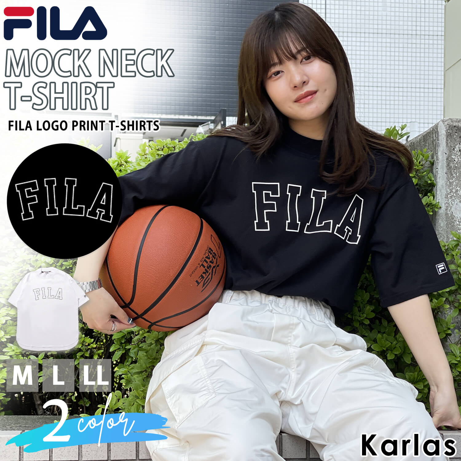 フィラ トップス レディース FILA フィラ Tシャツ ブランド M/L/LL レディース トップス 半袖 綿100％ コットン 吸水速乾 ドライ ゆったり 春夏 汗しみない Tシャツ 白 黒 2024ss karlas