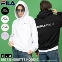 【55%OFFセール】 FILA フィラ パーカー メンズ プルパーカー レディース スウェット ブランド 裏起毛 あったか 大きめ オーバーサイズ 筆記体ロゴ...