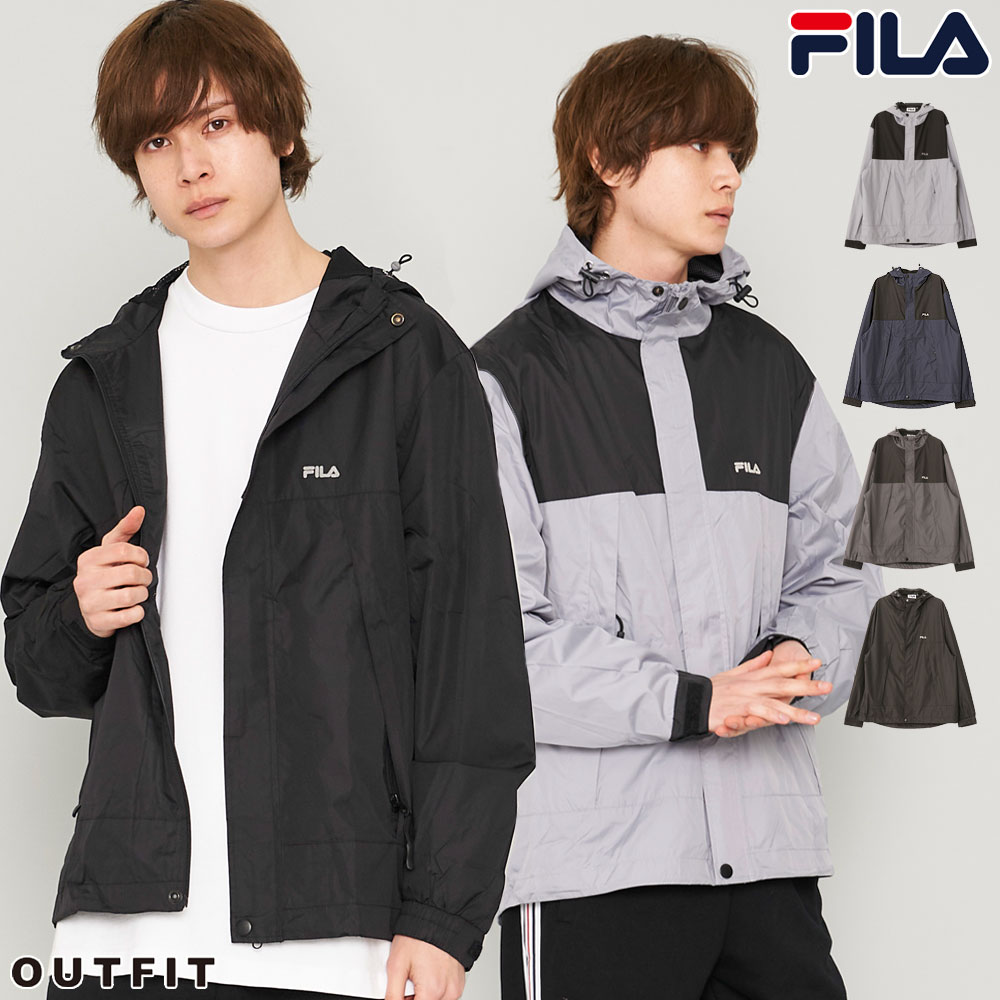 【ポイント5倍】 FILA フィラ メンズ 裏メッシュパーカー トップス ナイロン スポーツウェア トレーニングウェア ウィンドブレーカー シンプル 防寒 春 ブラック ネイビー シルバーグレー チャコール ブランド 人気 おしゃれ 送料無料 あす楽 ギフト 中学生 高校生