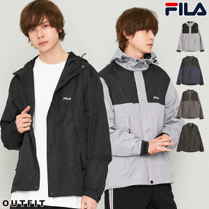 FILA フィラ メンズ 裏メッシュパーカー トップス ナイロンジャケット スポーツウェア トレーニングウェア ウィンドブレーカー ライトアウター シンプル 防寒 春 秋 ブラック ネイビー シルバーグレー チャコール ブランド 人気 おしゃれ プレゼント 中学生 高校生 karlas