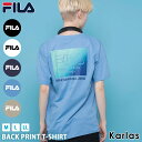 【在庫限り】 FILA フィラ Tシャツ レディース 半袖 春 夏 綿100% クルーネック ブランド バックプリント ブランド ロゴ刺繍 韓国 おしゃれ シン...
