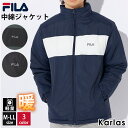 フィラ アウトドアジャケット メンズ 【在庫処分】 FILA フィラ 中綿ジャケット メンズ ボリュームネック アウター ブルゾン ジャンパー スポーツブランド 軽量 保温 防寒 黒 紺 カーキ M L LL 秋 冬 2023fw karlas