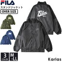 フィラ アウトドアジャケット レディース FILA フィラ ジャケット ライトアウター レディース メンズ スポーツブランド 秋 冬 ナイロン ロゴ 刺繍 あったか 保温 防寒 軽量 配色切替 ゆったり 大きいサイズ オーバーサイズ ジャンパー M L LL 黒 緑 青 2023fw karlas