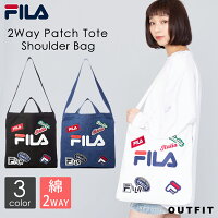 FILA フィラ ワッペンショルダートートバッグ トートバッグ ショルダーバッグ 2way レディース メンズ ユニセックス 縦型 大容量 A4 キャンバス かわいい おしゃれ 女子 高校生 中学生 小学生 キッズ 斜めがけ 黒 白 デニム プレゼント ギフト outfit