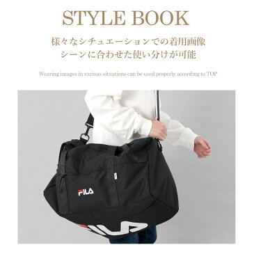 FILA フィラ 3way ボストンバッグ 旅行 メンズ レディース 修学旅行 女子 かわいい 男子 おしゃれ 大容量 47L ブランド ダッフルバッグ トラベルバッグ 斜めがけ ショルダーバッグ スポーツ 軽量 部活 合宿 林間学校 大人 高校生 中学生 ロゴ グレー 黒 ギフト