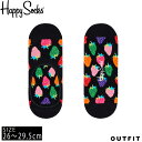 HappySocks ハッピーソックス メンズ 靴下 アンクレット丈 スニーカーソックス 総柄 派手 カラフル ソックス ユニセックス 男性 綿混 かわいい おしゃれ ブランド ブランドロゴ 大きいサイズ 切替 いちご デイリー スポーツ プレゼント ギフト karlas