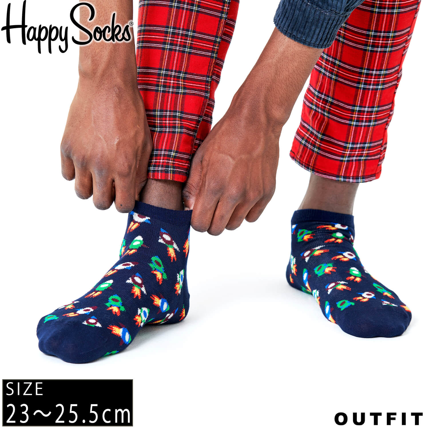 ハッピーソックス 靴下 レディース HappySocks ハッピーソックス レディース 靴下 アンクレット丈 スニーカーソックス 総柄 派手 カラフル ソックス ユニセックス 女性 綿混 かわいい おしゃれ ブランド ブランドロゴ 大きいサイズ 切替 ドット ブルー デイリー スポーツ プレゼント ギフト karlas