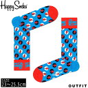 【20%OFFセール】 HappySocks ハッピーソックス レディース 靴下 クルー丈 クルーソックス 総柄 派手 カラフル ソックス ユニセックス 女性 綿混 かわいい おしゃれ ブランド ブランドロゴ 大きいサイズ パターン 稲妻 配色切替 デイリー スポーツ プレゼント ギフト