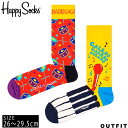 【16日まで!クーポンで20%OFF】 HappySocks ハッピーソックス メンズ 靴下 クルー丈 クルーソックス 総柄 派手 カラフル ソックス ユニセックス 男性 紳士 綿混 かわいい おしゃれ ブランド ブランドロゴ 大きいサイズ 楽器 音楽 デイリー スポーツ プレゼント ギフト