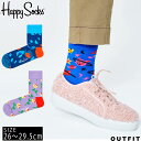 【20 OFFセール】 HappySocks ハッピーソックス メンズ 靴下 クルー丈 クルーソックス 総柄 派手 カラフル ソックス ユニセックス 男性 紳士 綿混 かわいい おしゃれ ブランド ブランドロゴ 大きいサイズ パターン デイリー スポーツ プレゼント ギフト