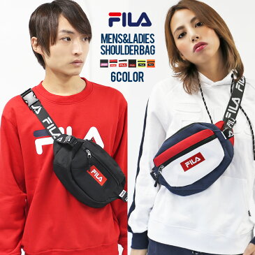 FILA【フィラ】ロゴテープウエストバッグ 6色 ウエストバッグ メンズ ウエストポーチ ボディバッグ ショルダーバッグ シンプル 無地 ブラック オレンジ イエロー トリコロール ホワイト ストリート カジュアル おしゃれ レディース 男女兼用 プレゼント ギフト outfitstyle