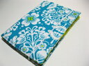 iPadmini Kindle GoogleNexus7用 ハンドメイド オーガナイザーケース ターコイズフラワー プレゼント karlas