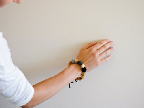 ナージングブレスレッド ブラックグレー 授乳ネックレス 歯固めアクセサリー