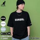 KANGOL カンゴール Tシャツ メンズ レディース 半袖 綿100% ロゴプリント 春 夏 コットン クルーネック オーバーサイズ 大きいサイズ 3L おしゃれ トップス カットソー 白 黒 2024ss karlas