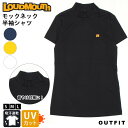 【エントリーでポイント5倍】 ラウドマウス ゴルフウェア tシャツ レディース 半袖 春夏 半袖シャツ ブランド スポーツ 無地 黒 速乾 UVカット 紫外線対...
