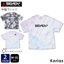 Tシャツ メンズ 半袖 SEVEN2 セブンツー ブランド 春 夏 ロゴ 総柄 タイダイ バックプリント ユニセックス クルーネック 黒 ピンク M L XL