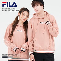  FILA フィラ ラインリブ袖プリントプルパーカー パーカー メンズ レディース ブランド フーディ スウェット プルオーバー 春 秋 冬 服 ロゴ 人気 プレゼント 長袖 おしゃれ 男女兼用 ユニセックス ホワイト ネイビー ピンク ベージュ 白 outfit