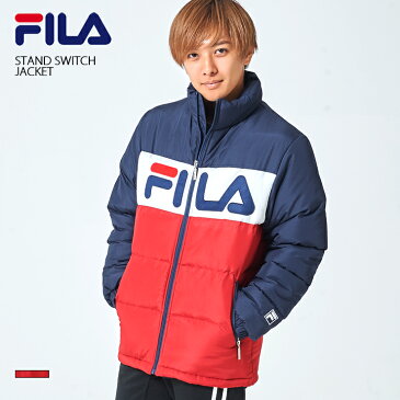 FILA フィラ 切替 中綿 スタンドジャケット ダウンジャケット スタンドカラー メンズ レディース ブランド 大きいサイズ アウター ジャンバー ブルゾン 秋冬 防寒 outfit 父の日 実用的