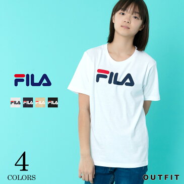 【ポイント10倍】 FILA フィラ レディース デカロゴプリントTシャツ高校生 中学生 小学生 スポーツブランド 女の子かっこいい かわいい おしゃれ ロゴ ビッグ 半袖シンプル ブランド キッズ カジュアル outfit 実用的