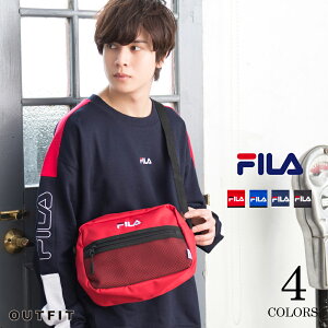 FILA フィラ ショルダーバッグ メンズ レディース 斜めがけ 軽い スポーツブランド おしゃれ かわいい 小さめ カジュアル 刺繍ロゴ メッシュ 黒 赤 スポーツバッグ ミニ 軽量 アウトドア 部活 サブバッグ ショルダーポーチ fm2095 斜めがけバッグ 中学生 高校生 karlas