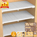 【あす楽】【楽天1位7冠】【2枚組】選べる6サイズ つっぱり棚 奥行 35 42 cm 幅 51 - ...