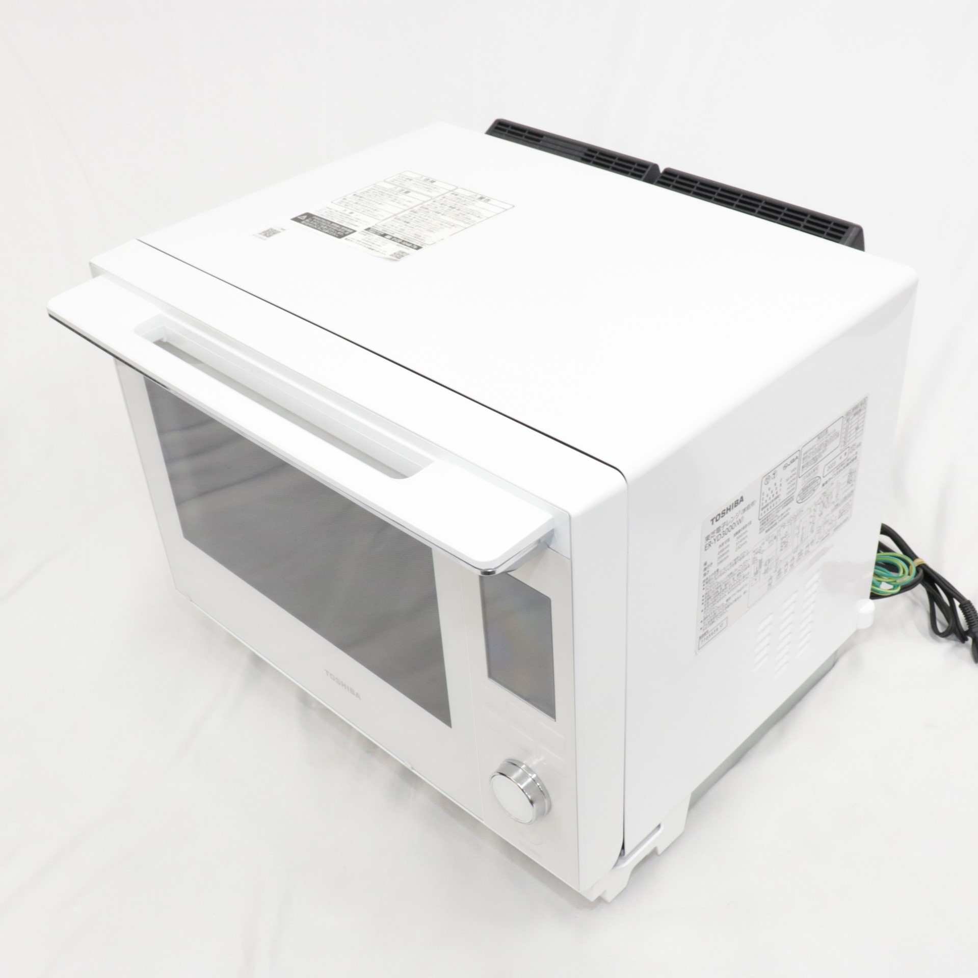 樂天商城 - 【ポイント5倍：6/20 20時〜エントリー必須】[中古] TOSHIBA(東芝) スチームオーブンレンジ 石窯ドーム 30L ER-YD3000(W) グランホワイト 2段調理 300℃ おまかせ焼き フラットテーブル 電子レンジ 簡単操作 簡単料理 時短 お手軽メニュー 簡単お手入れ [良い(B)]