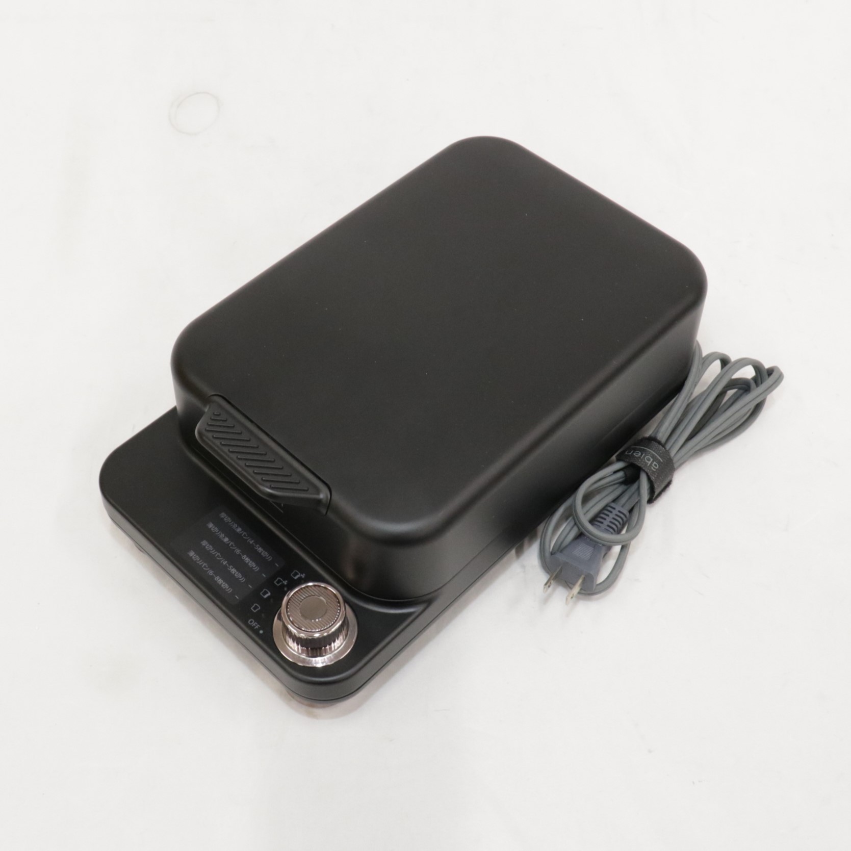 [中古] [1枚焼き]abien(アビエン) BREAD GRILL プレスグリル方式トースター dct37-b ブラック [良い(B)](2)