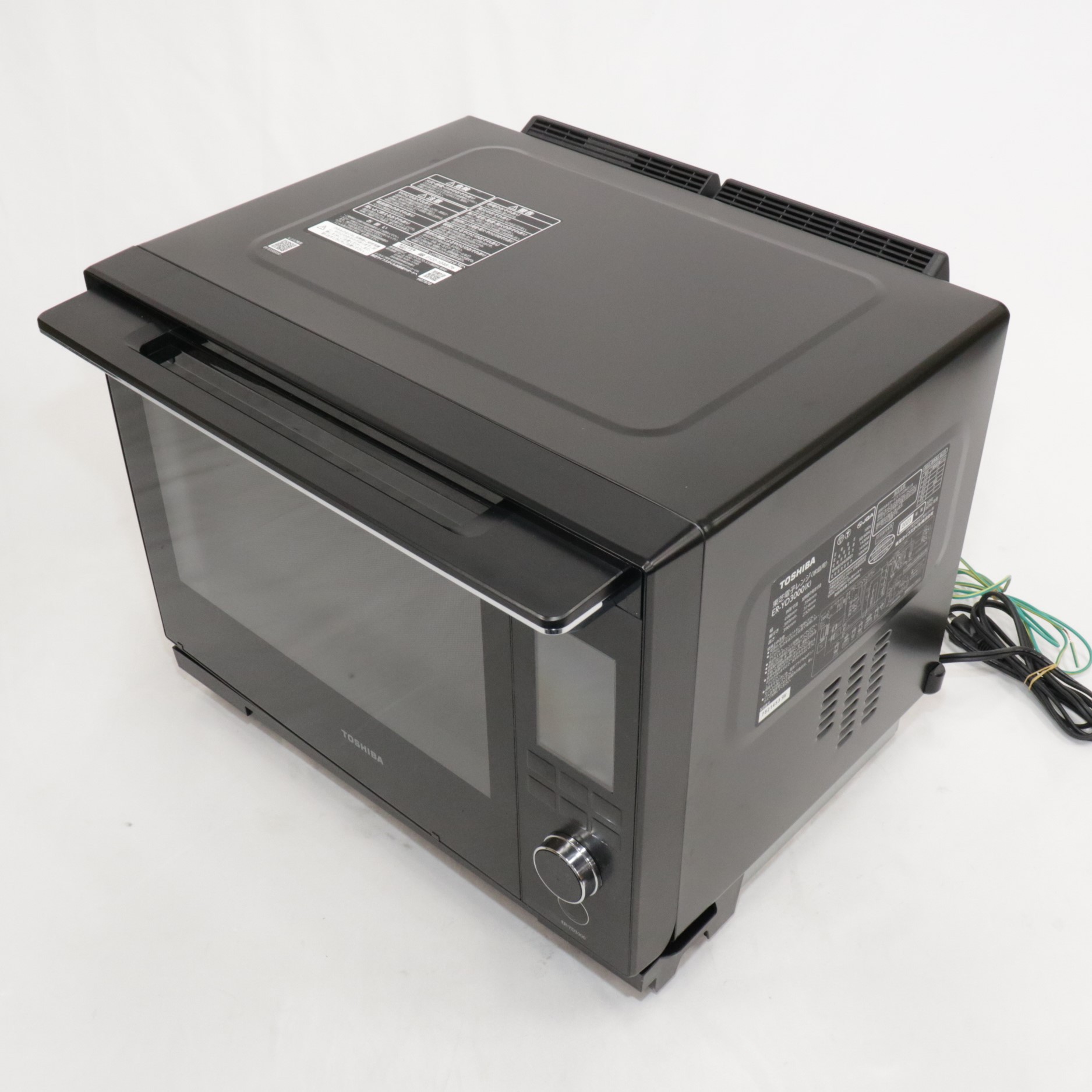樂天商城 - 【ポイント5倍：6/20 20時〜エントリー必須】[中古] [30L]東芝 石窯ドーム ER-YD3000 オーブンレンジ 過熱水蒸気 300℃ 贅沢火力 er-yd3000-k ブラック [良い(B)]