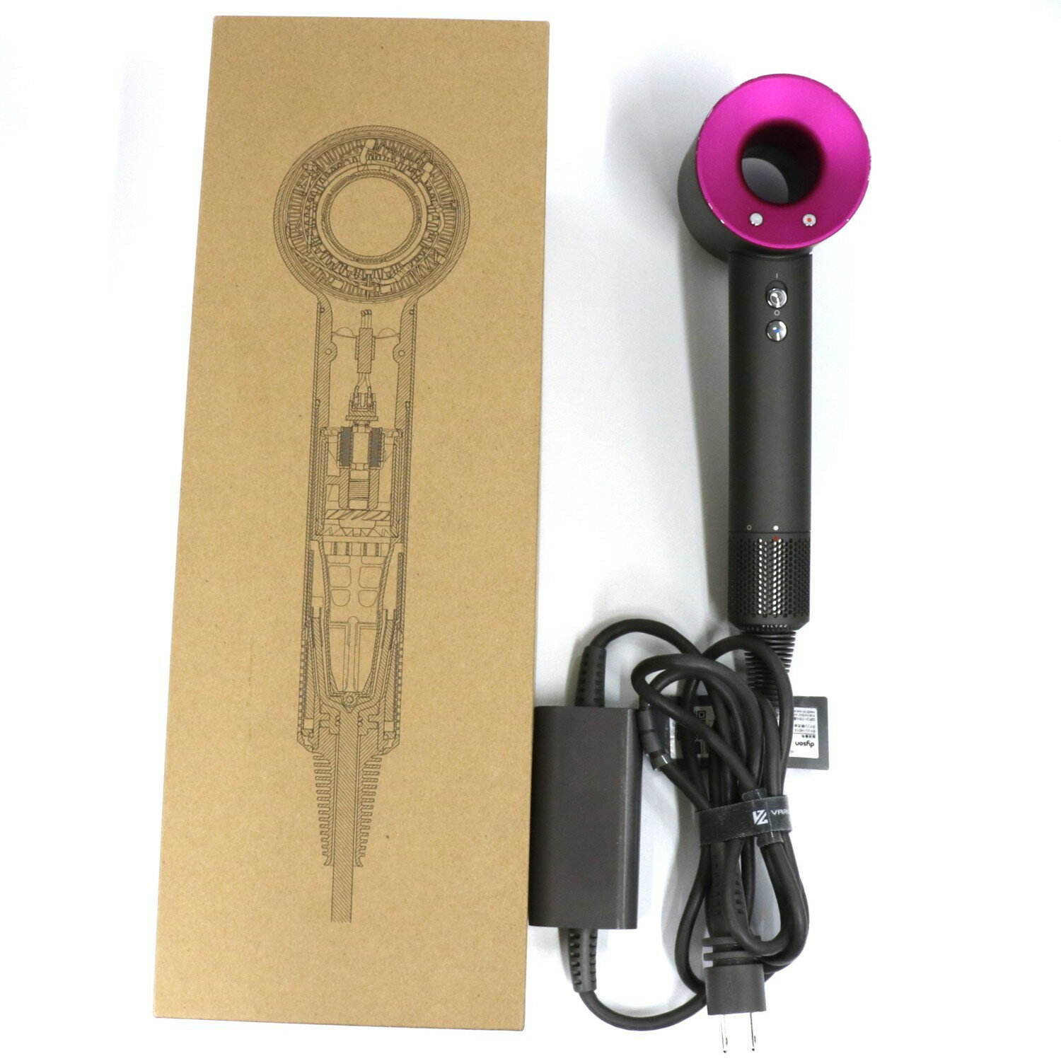[中古] ダイソン Supersonic Shine ヘアドライヤー　hd15ulfiif アイアン/フューシャ[可(C)]