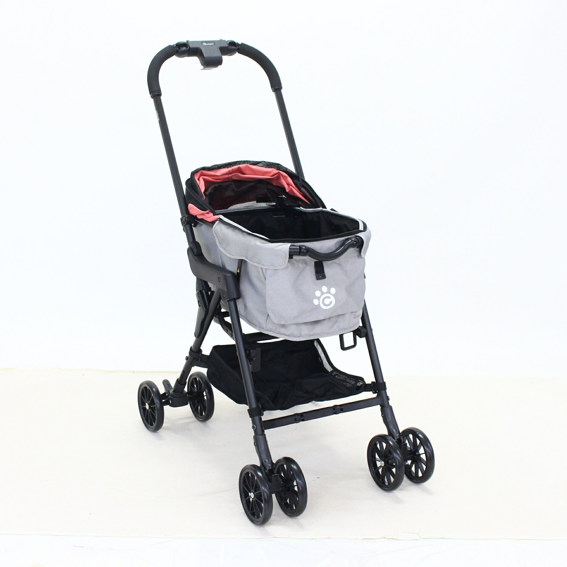 [中古] コンビ コムペット ミリミリ ペットカート 犬猫用 多頭 折りたたみ 軽量 耐荷重15kg_サンセット..